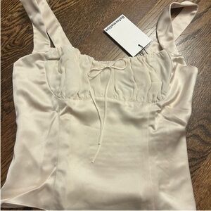 NWT • Reformation Odessa Satin Top